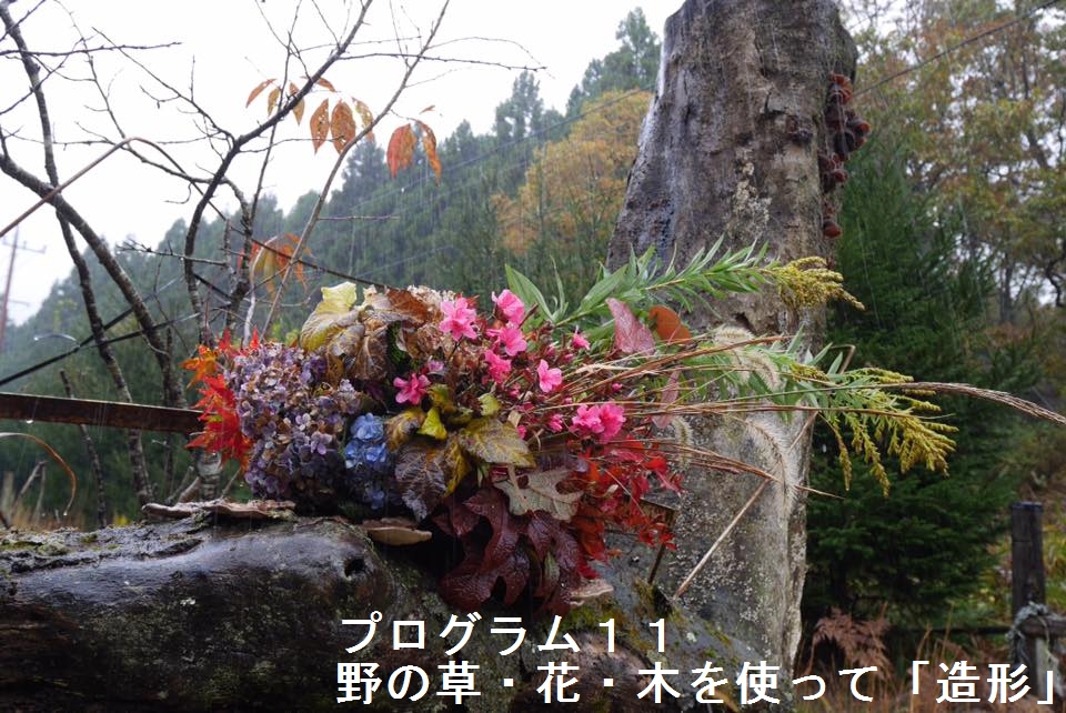 野の草・花・木を使って「造形」（フラワーデザイン）しましょう