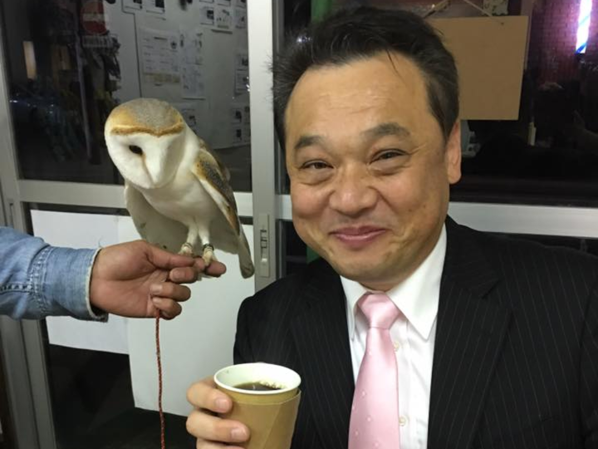 富士のすそので飛ぶ鷹＆ふくろう！